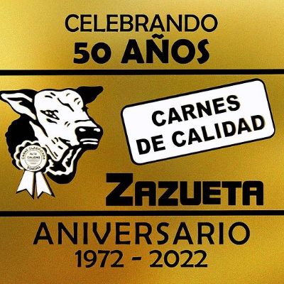 The picture shows text in spanish with the logo of Carnes Zazueta.